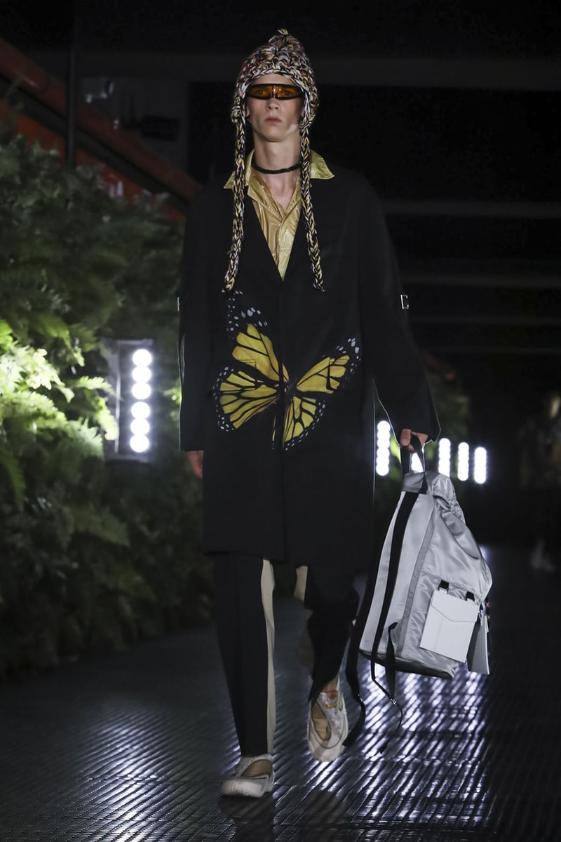 Palm Angels Spring Summer 2020 Collection Milan Francesco Ragazzi Los Angeles Floral pattern butterfly print resort lounge hawaiian shirt leather jacket Fashion Week