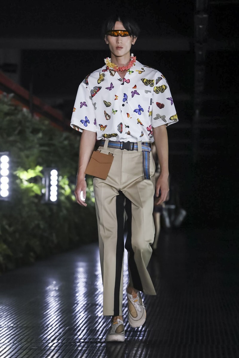 Palm Angels Spring Summer 2020 Collection Milan Francesco Ragazzi Los Angeles Floral pattern butterfly print resort lounge hawaiian shirt leather jacket Fashion Week