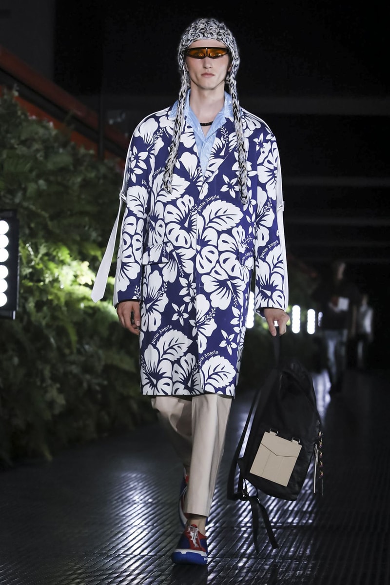 Palm Angels Spring Summer 2020 Collection Milan Francesco Ragazzi Los Angeles Floral pattern butterfly print resort lounge hawaiian shirt leather jacket Fashion Week