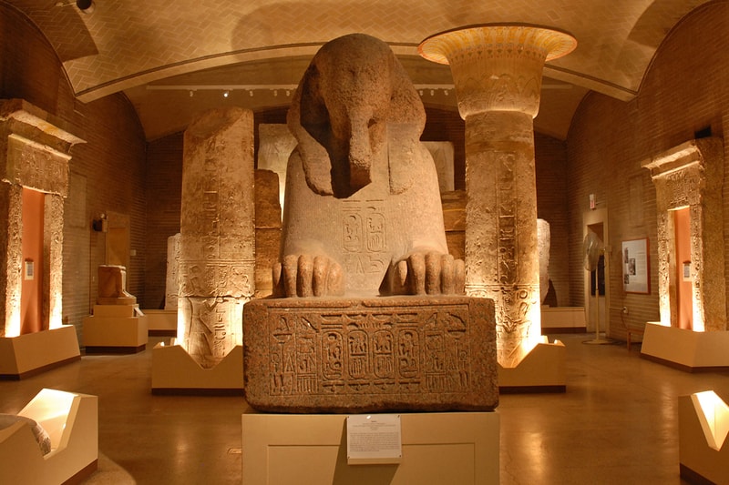 sphinx statue pharoah ramses penn museum philadelphia pennsylvania artworks 