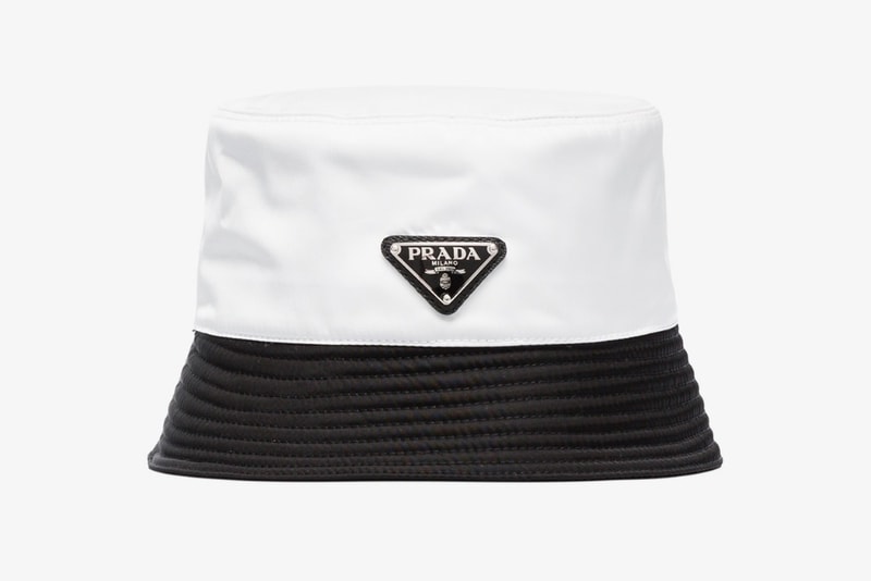 prada bucket hat two tone browns fashion