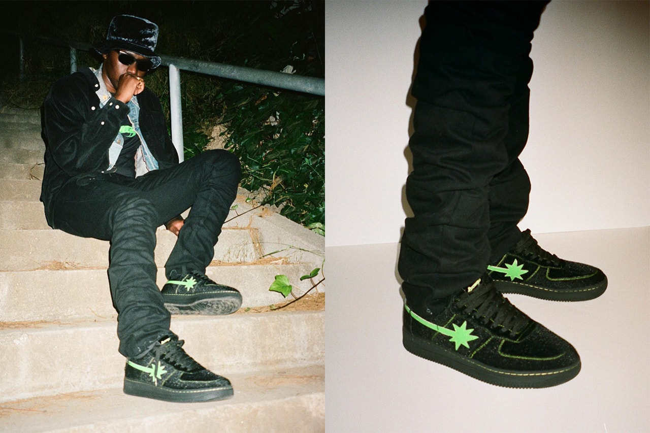Psychworld x Starwalk Nubian Pop-Up Capsule Lookbook shoes af1 air force 1 t-shirt design graphic neo green black 