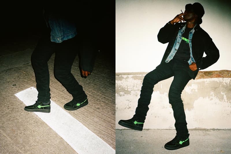 Psychworld x Starwalk Nubian Pop-Up Capsule Lookbook shoes af1 air force 1 t-shirt design graphic neo green black
