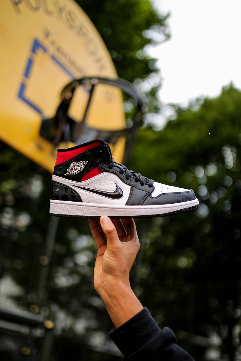 Air Jordan 1 Mid "Quai 54" Closer Look jordan brand air jordan basketball court paris street tournament red green blue yellow