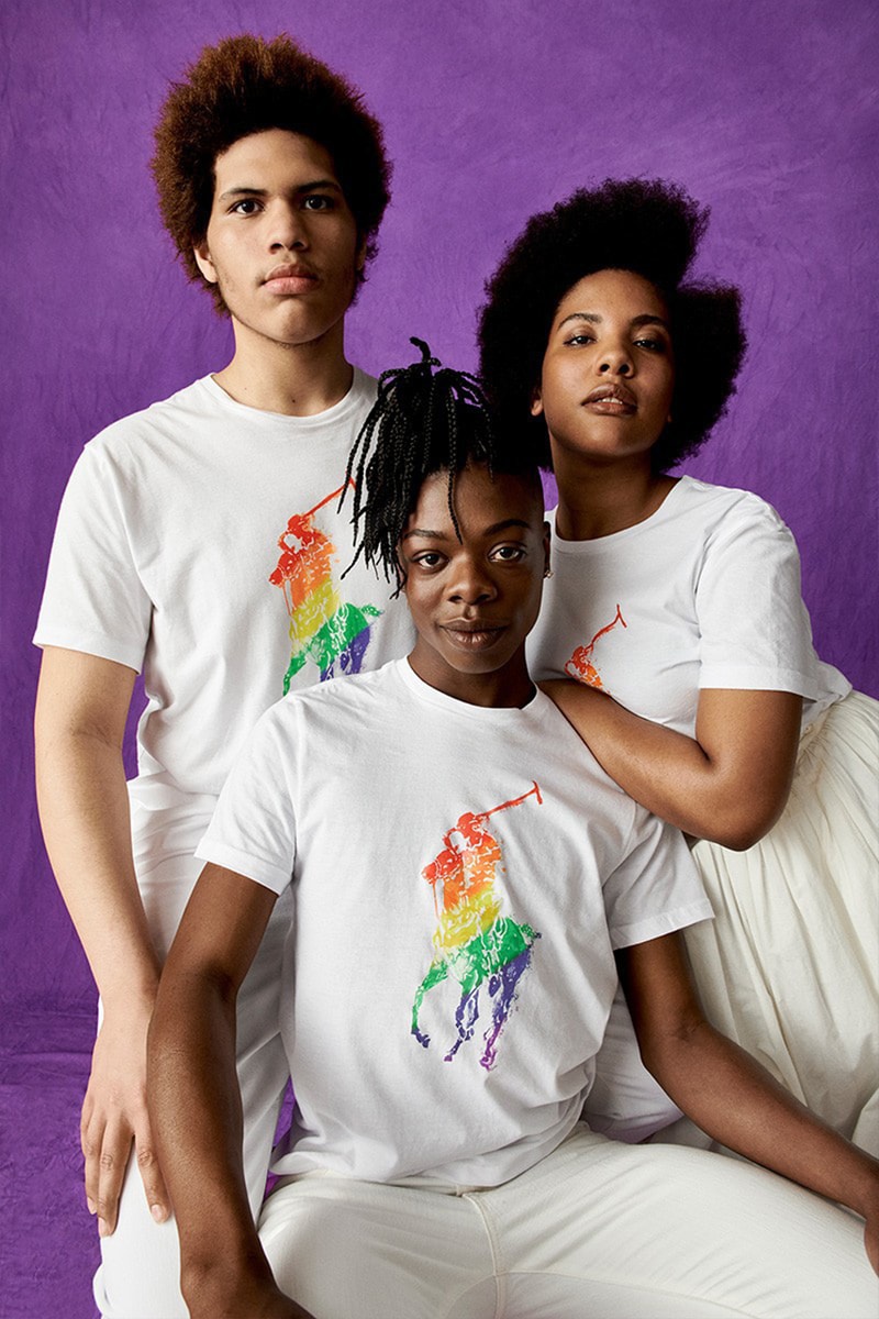 Ralph Lauren Pride Collection LGBTQQIAAP Inclusive Capsule Spring Summer 2019 SS19 Lookbook Rainbow Flag Logo Mens Womens Children Kids T-Shirts Sweatshirts Trousers Hoodies Polos Caps Hats Stonewall Community Foundation Charity Profits Jacob Bixenman Olympian Gus Kenworthy ballet dancer Harper Watters Evrisha Tyriq Cory queer youth group Hetrick-Martin Institute Cass Bird