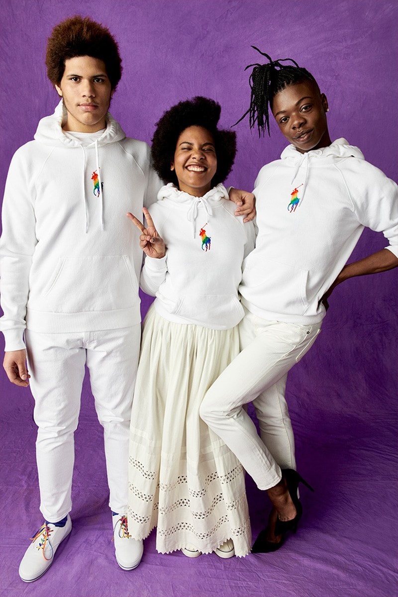 Ralph Lauren Pride Collection LGBTQQIAAP Inclusive Capsule Spring Summer 2019 SS19 Lookbook Rainbow Flag Logo Mens Womens Children Kids T-Shirts Sweatshirts Trousers Hoodies Polos Caps Hats Stonewall Community Foundation Charity Profits Jacob Bixenman Olympian Gus Kenworthy ballet dancer Harper Watters Evrisha Tyriq Cory queer youth group Hetrick-Martin Institute Cass Bird