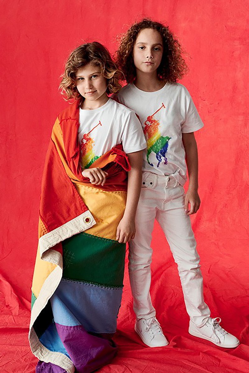 Ralph Lauren Pride Collection LGBTQQIAAP Inclusive Capsule Spring Summer 2019 SS19 Lookbook Rainbow Flag Logo Mens Womens Children Kids T-Shirts Sweatshirts Trousers Hoodies Polos Caps Hats Stonewall Community Foundation Charity Profits Jacob Bixenman Olympian Gus Kenworthy ballet dancer Harper Watters Evrisha Tyriq Cory queer youth group Hetrick-Martin Institute Cass Bird