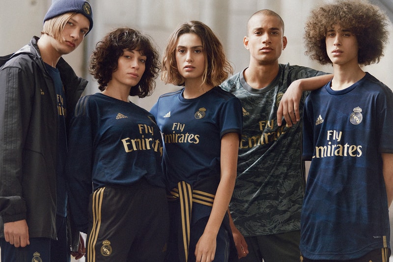 real madrid 2019 2020 away kit jersey adidas football soccer navy sound wave goalkeepers blue tiger camo