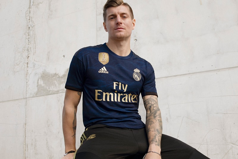 real madrid 2019 2020 away kit jersey adidas football soccer navy sound wave goalkeepers blue tiger camo