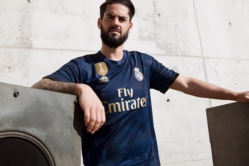 real madrid 2019 2020 away kit jersey adidas football soccer navy sound wave goalkeepers blue tiger camo