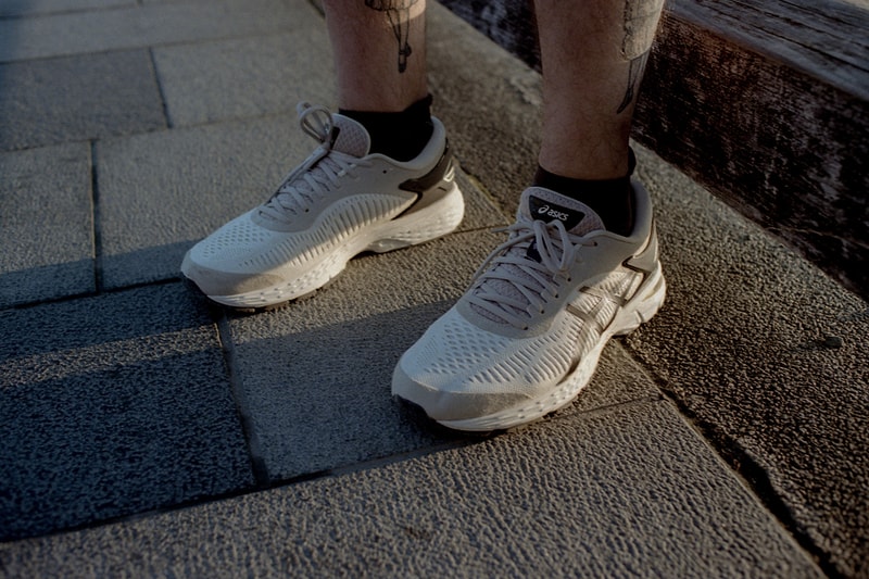 Reigning Champ x ASICS Collaboration "Kyoto Edition" gel kayano 5 25 og sneaker silhouette release date info drop buy running jacket tee shirt june 15 release date info