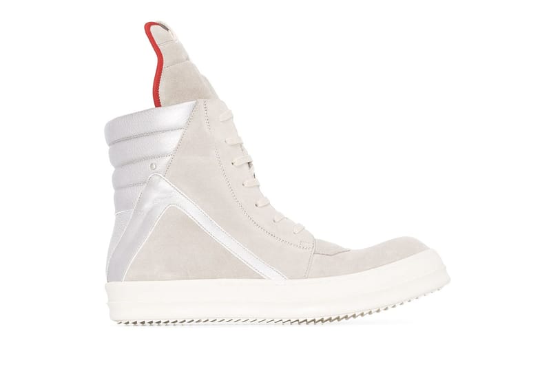 Rick Owens' Geobasket High-Top Sneaker Receives a "Ivory/Silver" Makeover