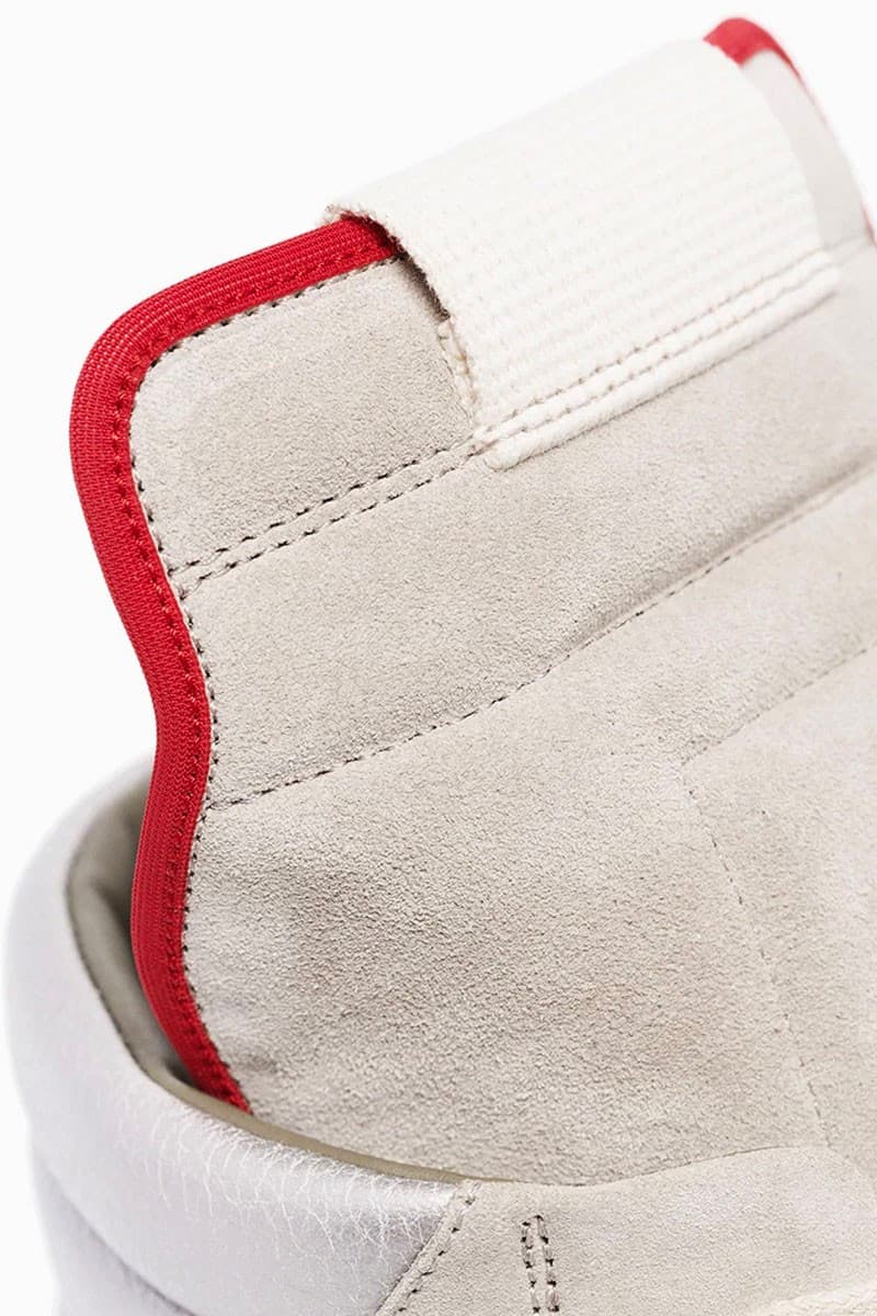 Rick Owens Geobasket High-Top Sneakers Ivory Silver Release Red