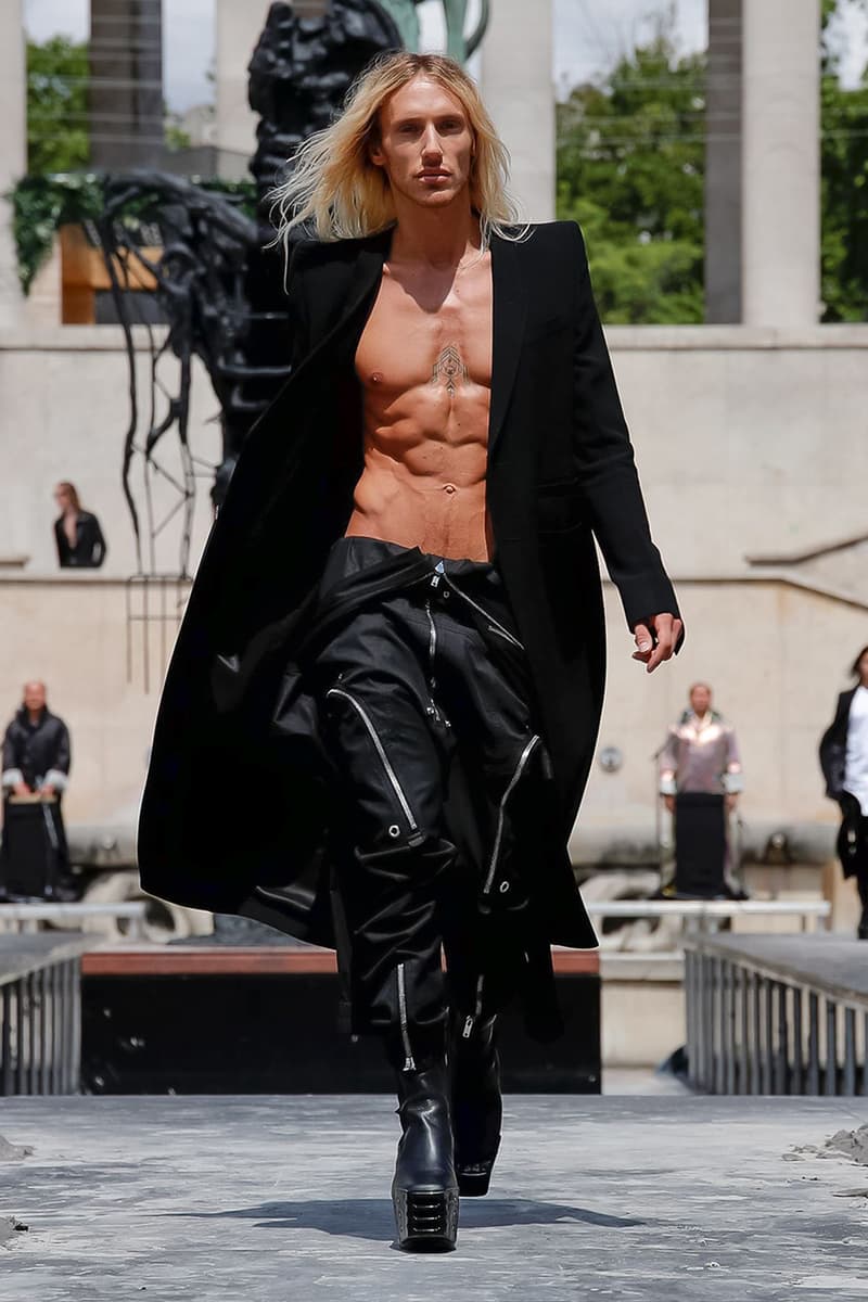 Rick Owens Spring/Summer 2020 Paris Fashion Week Men's SS20 Runway Collection Looks Tailoring Iridescent Coats Suits Streetwear Avant Garde