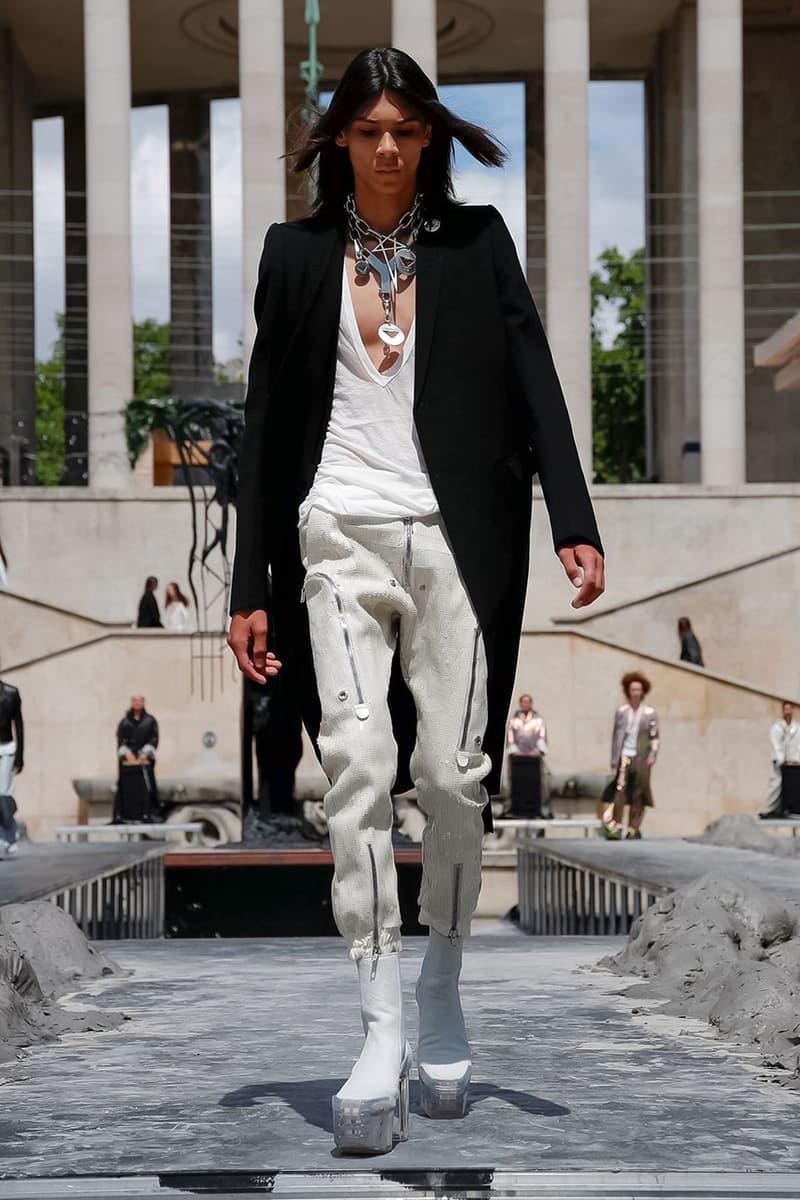 Rick Owens Spring/Summer 2020 Paris Fashion Week Men's SS20 Runway Collection Looks Tailoring Iridescent Coats Suits Streetwear Avant Garde