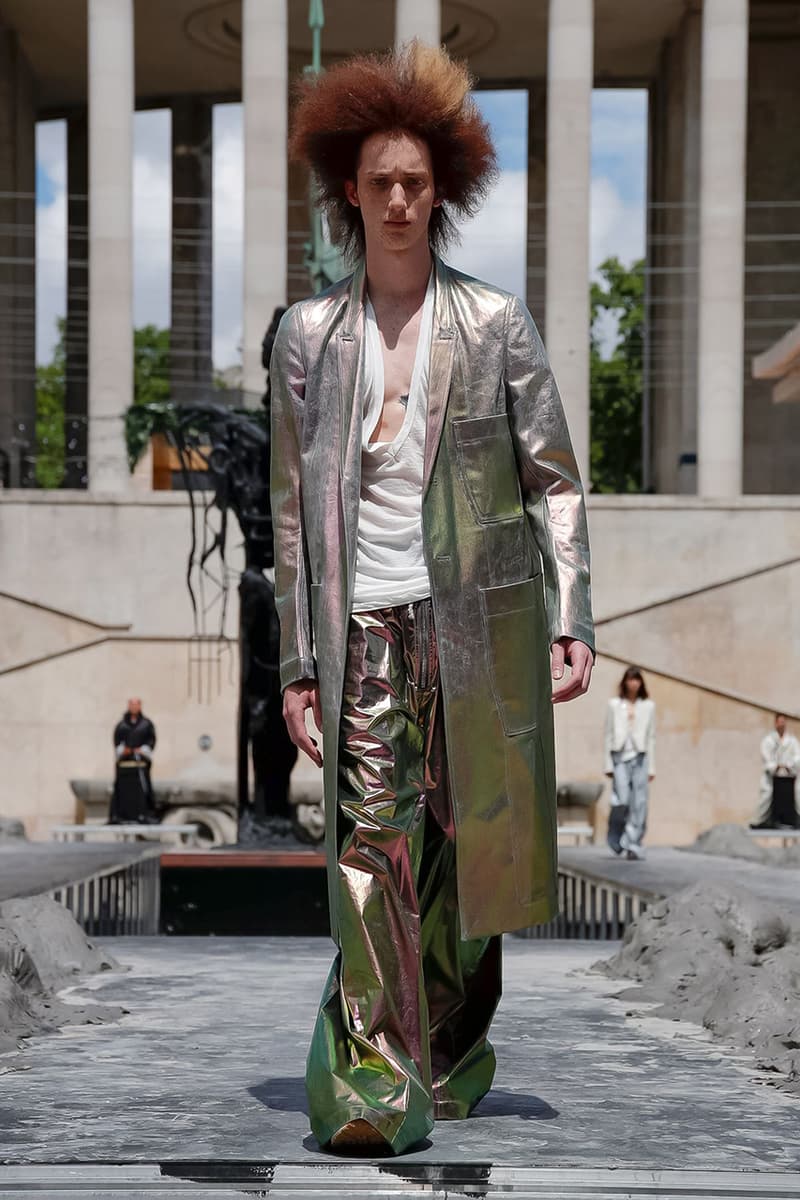 Rick Owens Spring/Summer 2020 Paris Fashion Week Men's SS20 Runway Collection Looks Tailoring Iridescent Coats Suits Streetwear Avant Garde