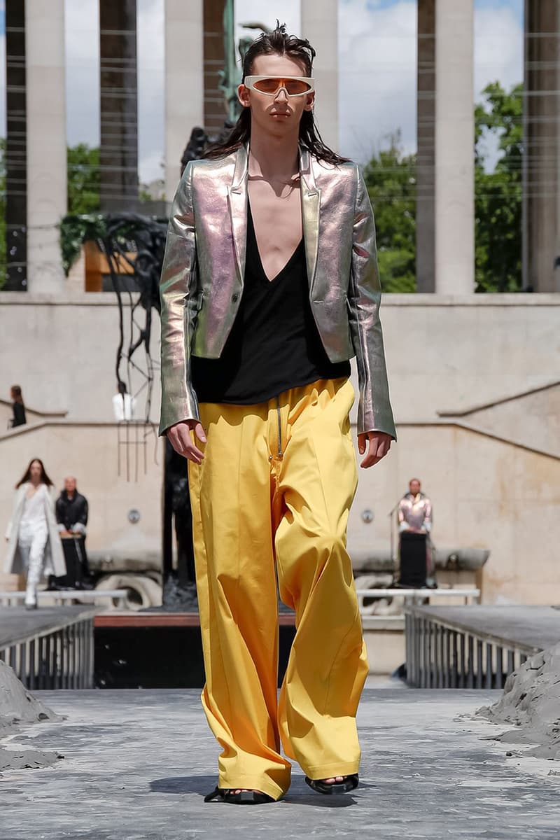 Rick Owens Spring/Summer 2020 Paris Fashion Week Men's SS20 Runway Collection Looks Tailoring Iridescent Coats Suits Streetwear Avant Garde