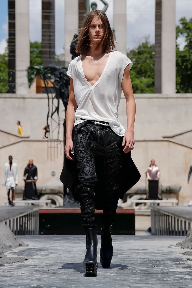 Rick Owens Spring/Summer 2020 Paris Fashion Week Men's SS20 Runway Collection Looks Tailoring Iridescent Coats Suits Streetwear Avant Garde