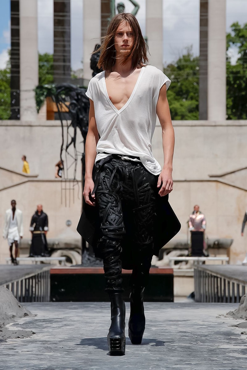 Rick Owens Spring/Summer 2020 Paris Fashion Week Men's SS20 Runway Collection Looks Tailoring Iridescent Coats Suits Streetwear Avant Garde