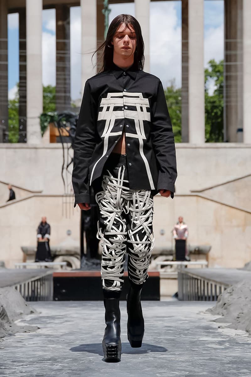 Rick Owens Spring/Summer 2020 Paris Fashion Week Men's SS20 Runway Collection Looks Tailoring Iridescent Coats Suits Streetwear Avant Garde