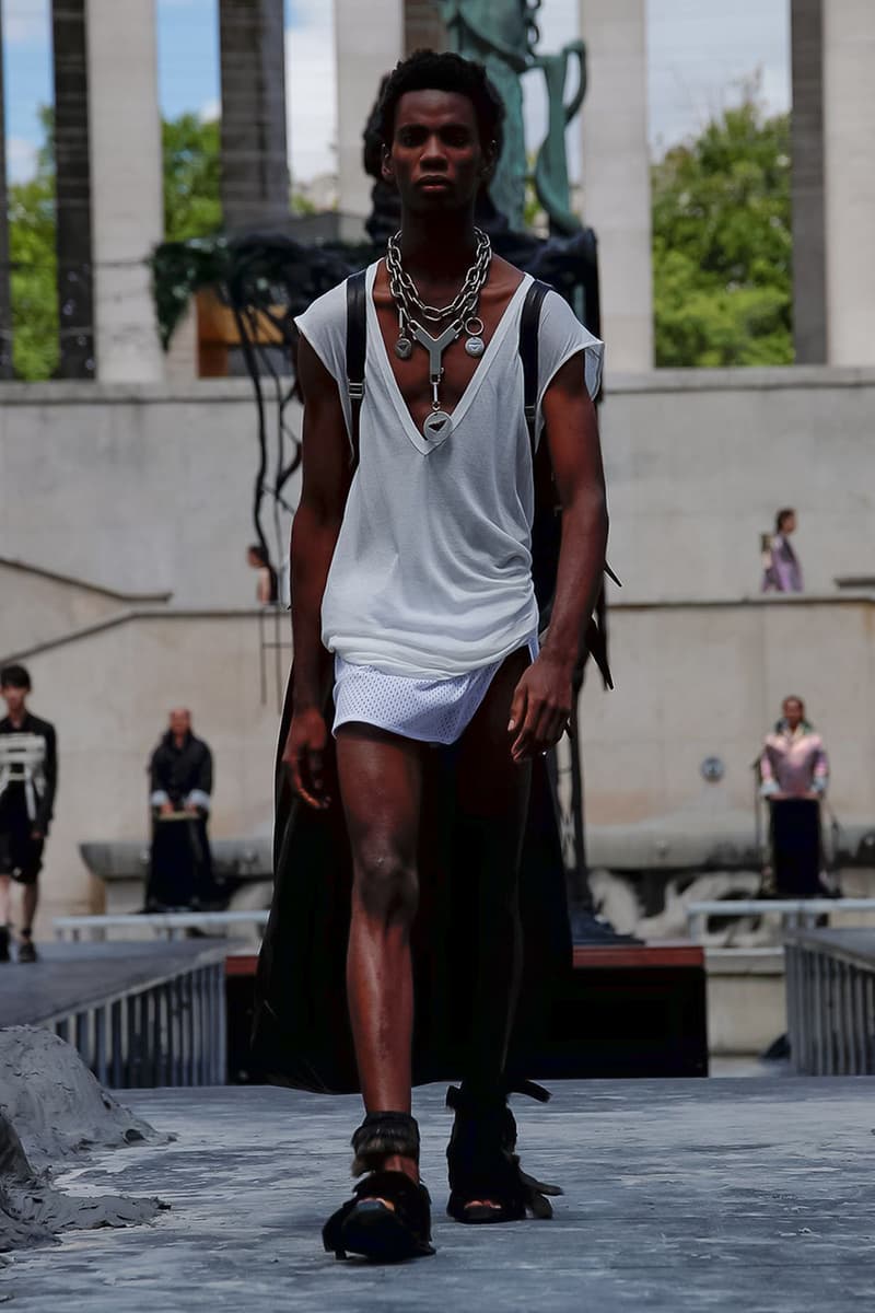 Rick Owens Spring/Summer 2020 Paris Fashion Week Men's SS20 Runway Collection Looks Tailoring Iridescent Coats Suits Streetwear Avant Garde