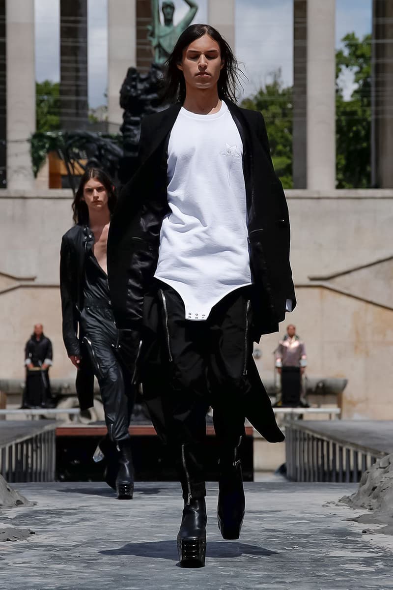 Rick Owens Spring/Summer 2020 Paris Fashion Week Men's SS20 Runway Collection Looks Tailoring Iridescent Coats Suits Streetwear Avant Garde