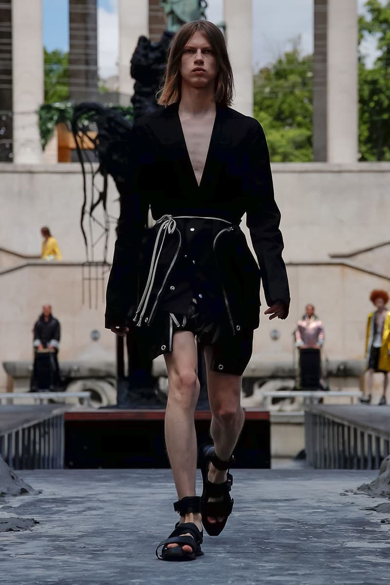 Rick Owens Spring/Summer 2020 Paris Fashion Week Men's SS20 Runway Collection Looks Tailoring Iridescent Coats Suits Streetwear Avant Garde
