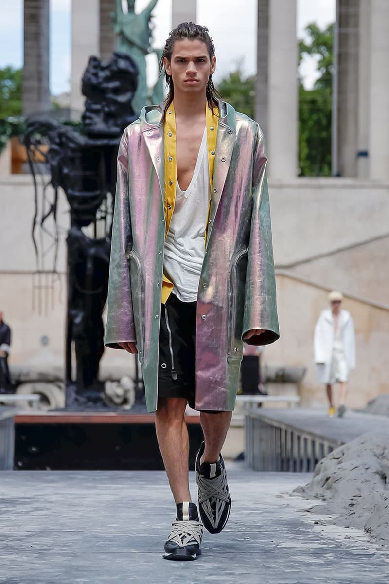 Rick Owens Spring/Summer 2020 Paris Fashion Week Men's SS20 Runway Collection Looks Tailoring Iridescent Coats Suits Streetwear Avant Garde