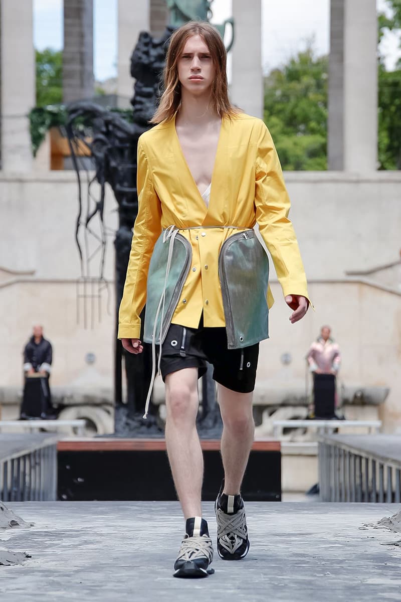 Rick Owens Spring/Summer 2020 Paris Fashion Week Men's SS20 Runway Collection Looks Tailoring Iridescent Coats Suits Streetwear Avant Garde