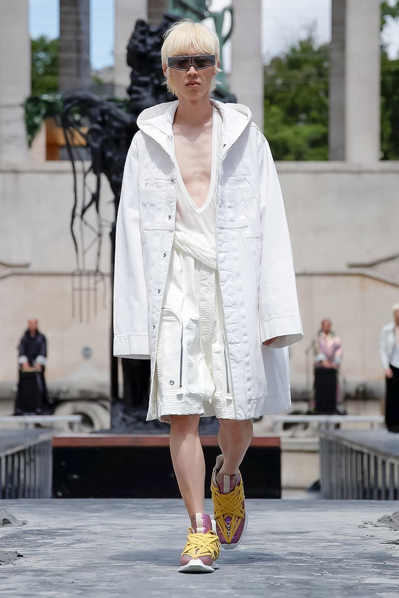 Rick Owens Spring/Summer 2020 Paris Fashion Week Men's SS20 Runway Collection Looks Tailoring Iridescent Coats Suits Streetwear Avant Garde