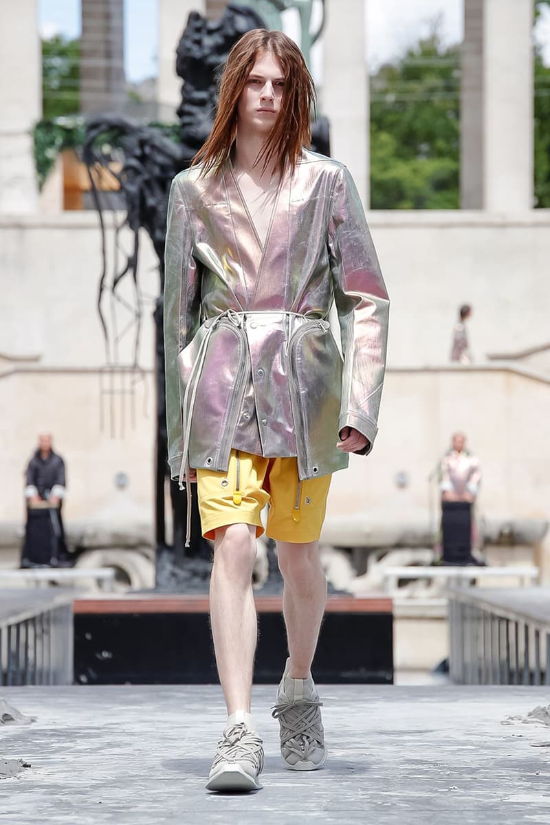 Rick Owens Spring/Summer 2020 Paris Fashion Week Men's SS20 Runway Collection Looks Tailoring Iridescent Coats Suits Streetwear Avant Garde