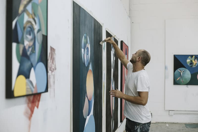 Ryan Hewett New Paintings Unit London South African Cape Town Portrait Faces Forms Figures abstract deconstruct dissect mayfair