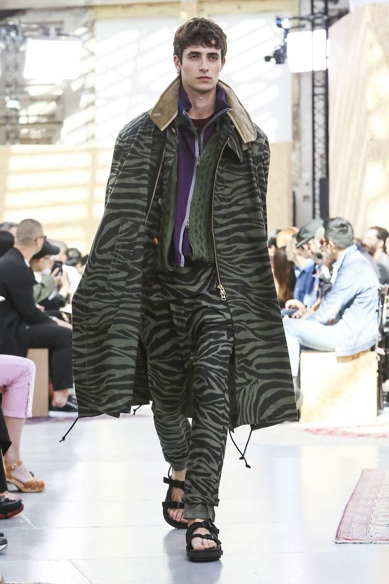 Sacai Paris Fashion Week Mens SS20 Runway Presentation military Chitose Abe