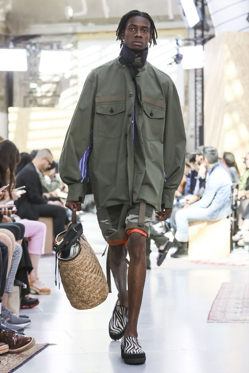 Sacai Paris Fashion Week Mens SS20 Runway Presentation military Chitose Abe