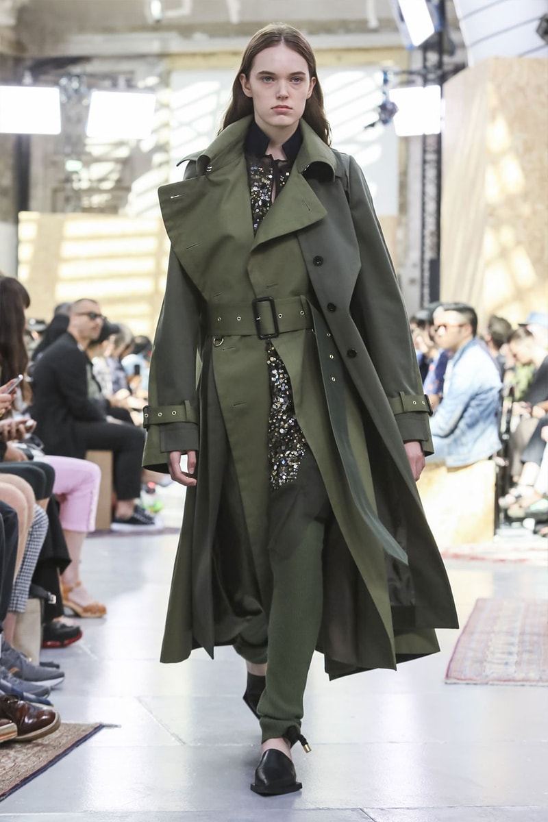 Sacai Paris Fashion Week Mens SS20 Runway Presentation military Chitose Abe