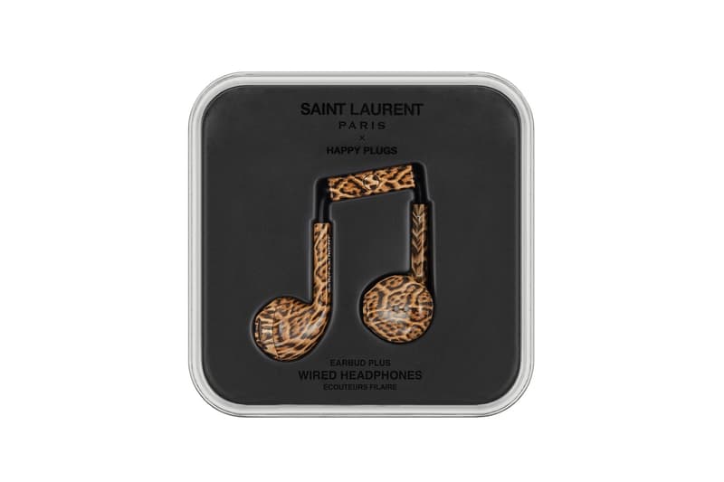 Saint Laurent YEVO Happy Plugs Earphones Charger Release Leopard Zebra Black Silver Gold