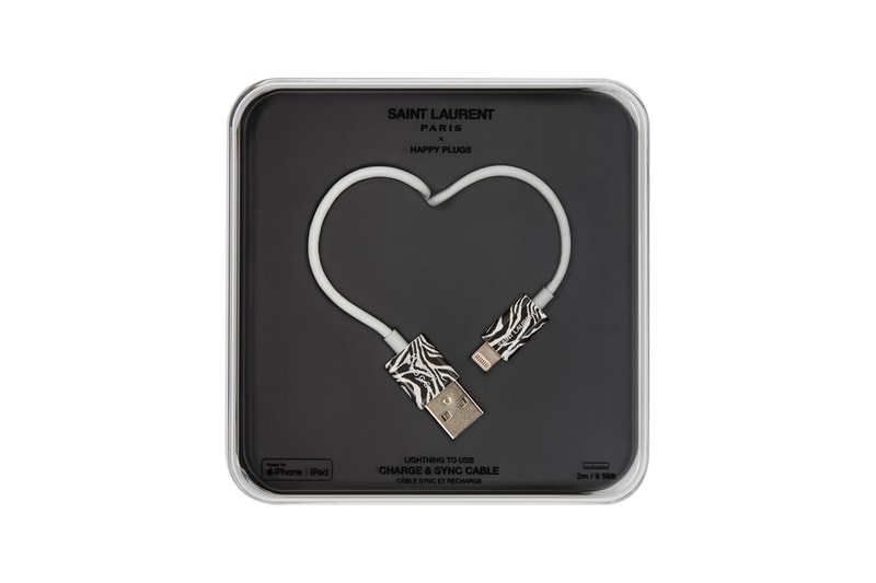 Saint Laurent YEVO Happy Plugs Earphones Charger Release Leopard Zebra Black Silver Gold