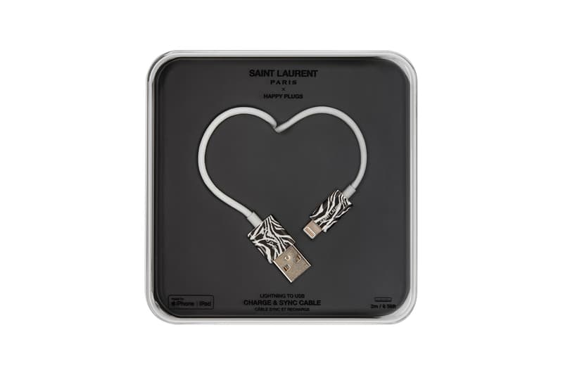Saint Laurent YEVO Happy Plugs Earphones Charger Release Leopard Zebra Black Silver Gold