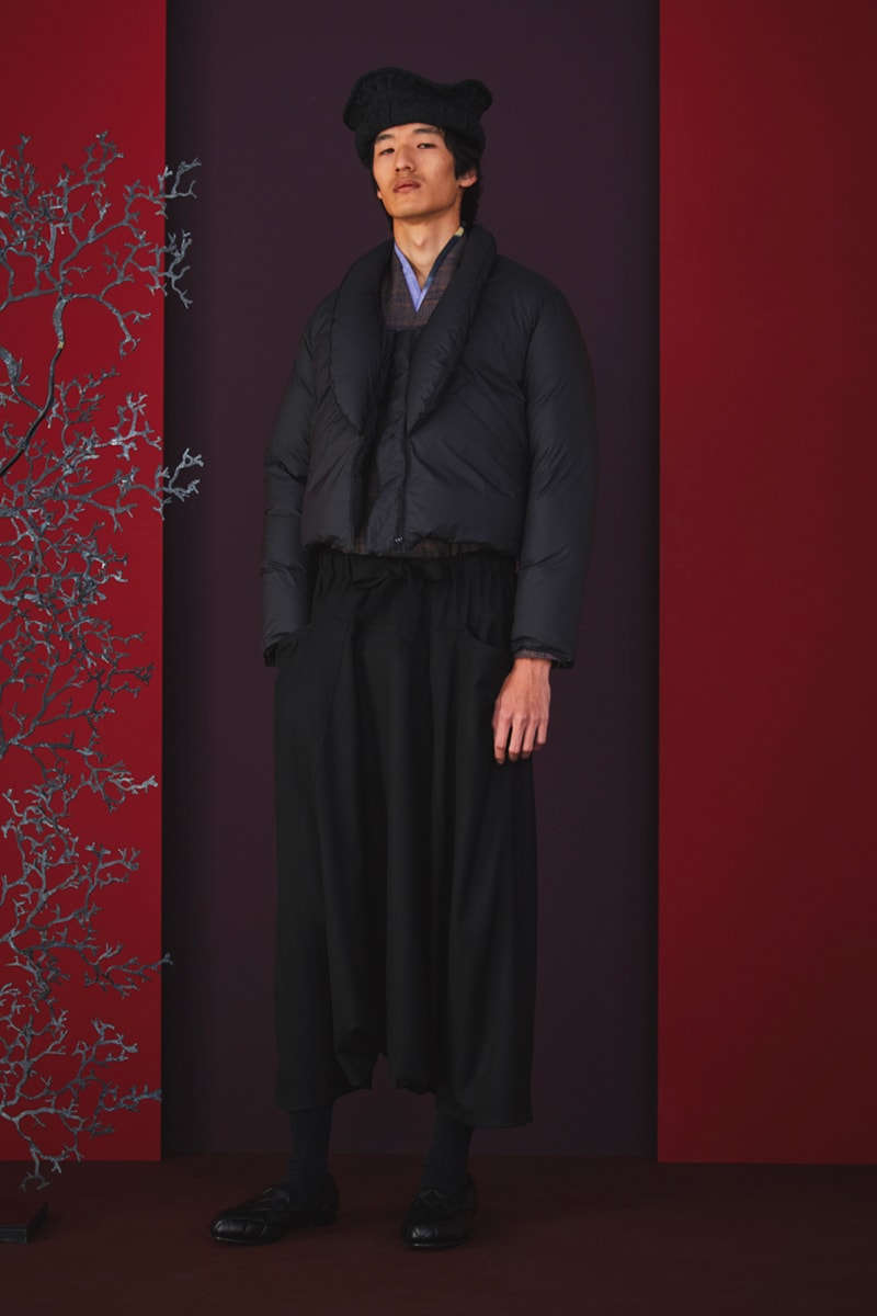 Sasquatchfabrix Fall Winter 2020 Collection Matsurowanumono kimono noragi traditional japanese japan streetwear denim paintsplatter velvet plaid gown happi sumi-e ink tokyo lookbook