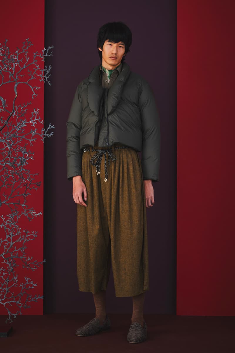 Sasquatchfabrix Fall Winter 2020 Collection Matsurowanumono kimono noragi traditional japanese japan streetwear denim paintsplatter velvet plaid gown happi sumi-e ink tokyo lookbook