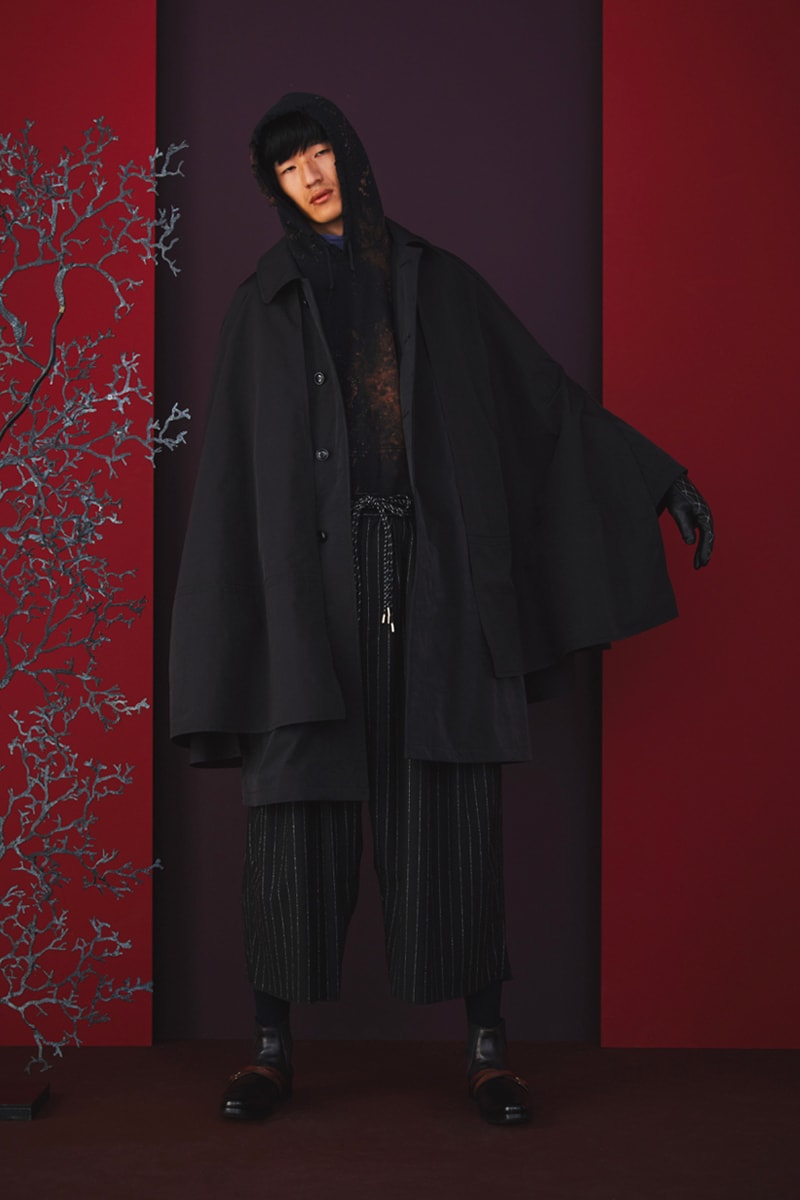 Sasquatchfabrix Fall Winter 2020 Collection Matsurowanumono kimono noragi traditional japanese japan streetwear denim paintsplatter velvet plaid gown happi sumi-e ink tokyo lookbook