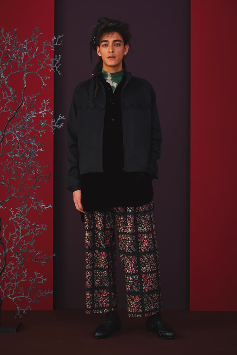 Sasquatchfabrix Fall Winter 2020 Collection Matsurowanumono kimono noragi traditional japanese japan streetwear denim paintsplatter velvet plaid gown happi sumi-e ink tokyo lookbook