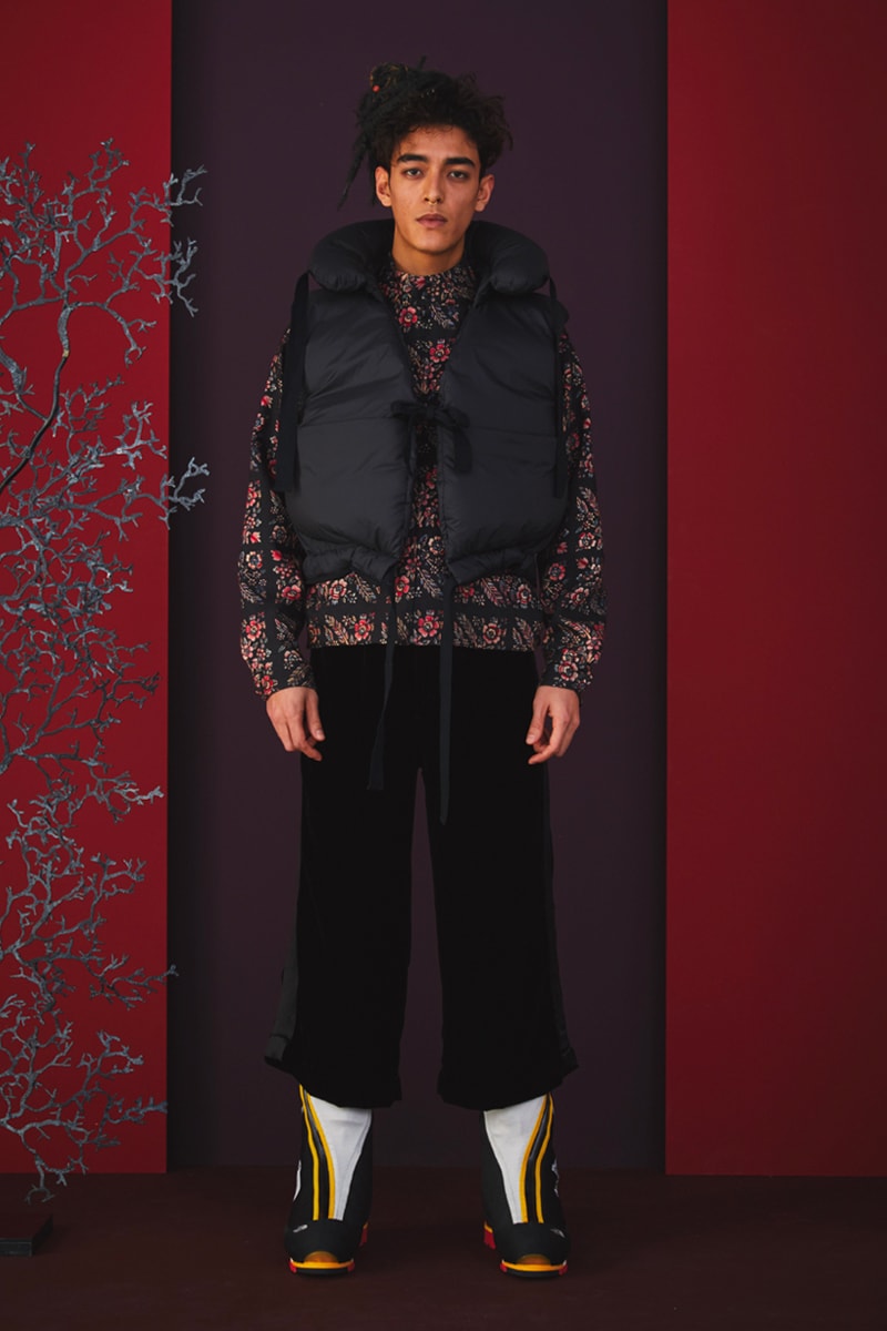 Sasquatchfabrix Fall Winter 2020 Collection Matsurowanumono kimono noragi traditional japanese japan streetwear denim paintsplatter velvet plaid gown happi sumi-e ink tokyo lookbook