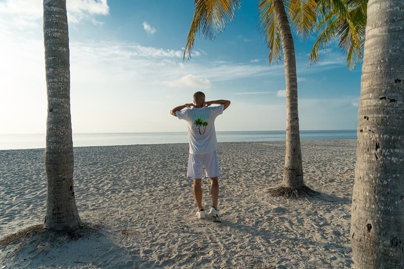shoe palace shoes sneakers footwear clothes clothing apparel line spring summer 2019 june falling coconuts white teal black grey gray blue rs x collab collaboration puma t shirts tees shorts