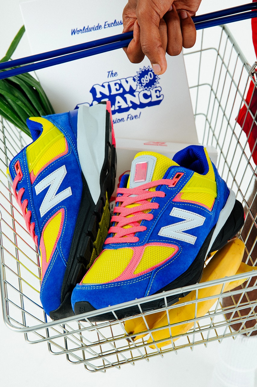 size uk new balance 990 990v5 first look release info royal blue yellow pink white reflective corner shop convenience store buy cop purchase order