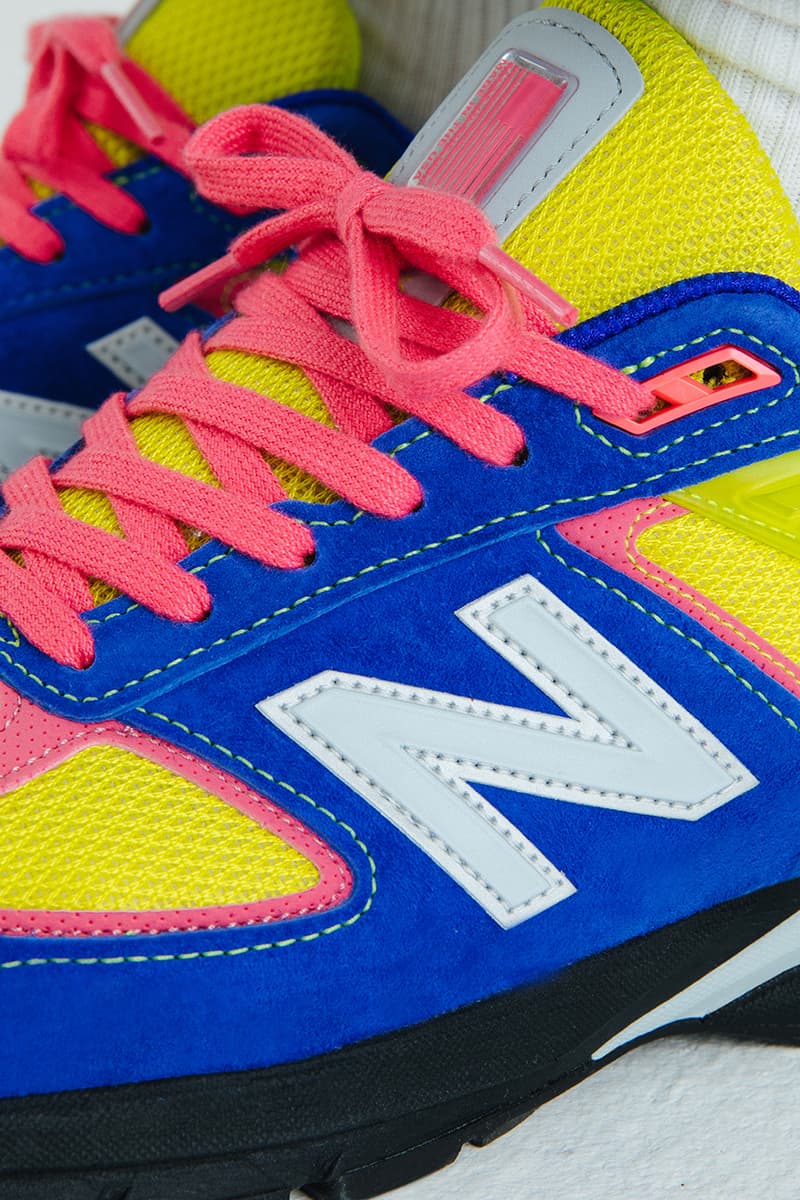 size uk new balance 990 990v5 first look release info royal blue yellow pink white reflective corner shop convenience store buy cop purchase order