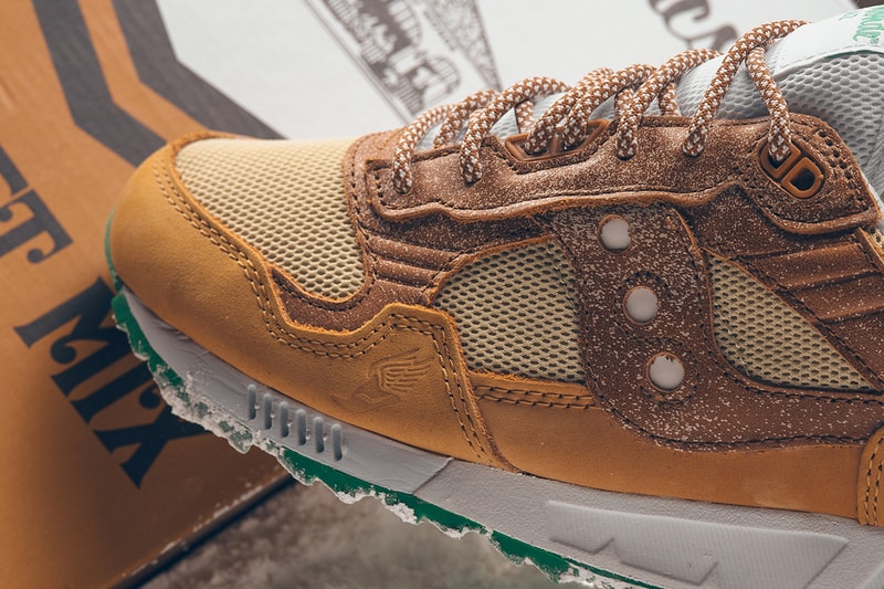 Sneaker Politics x Saucony x Café Du Monde Model sneaker new orleans heritage coffee donuts exclusive powdered sugar