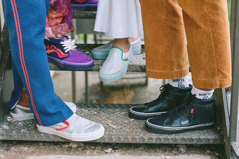 Sole Classics Vans The Funk Collection funk soul rock and roll hall of fame ohio retailer flower 70s chukka sk8-hi slip-on lx