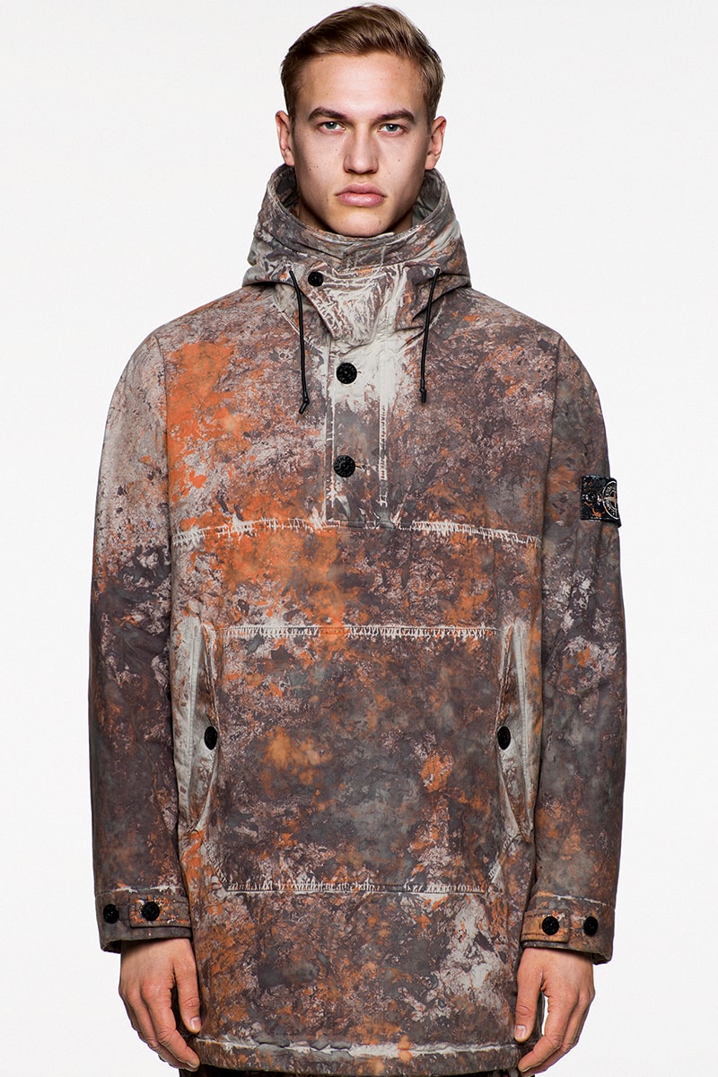 Stone Island FW19 Icon Imagery Lookbook Fall/Winter 2019 outerwear lifestyle formal military special fabrics dye treatment multi-colored ghost jackets vests sweaters knits 