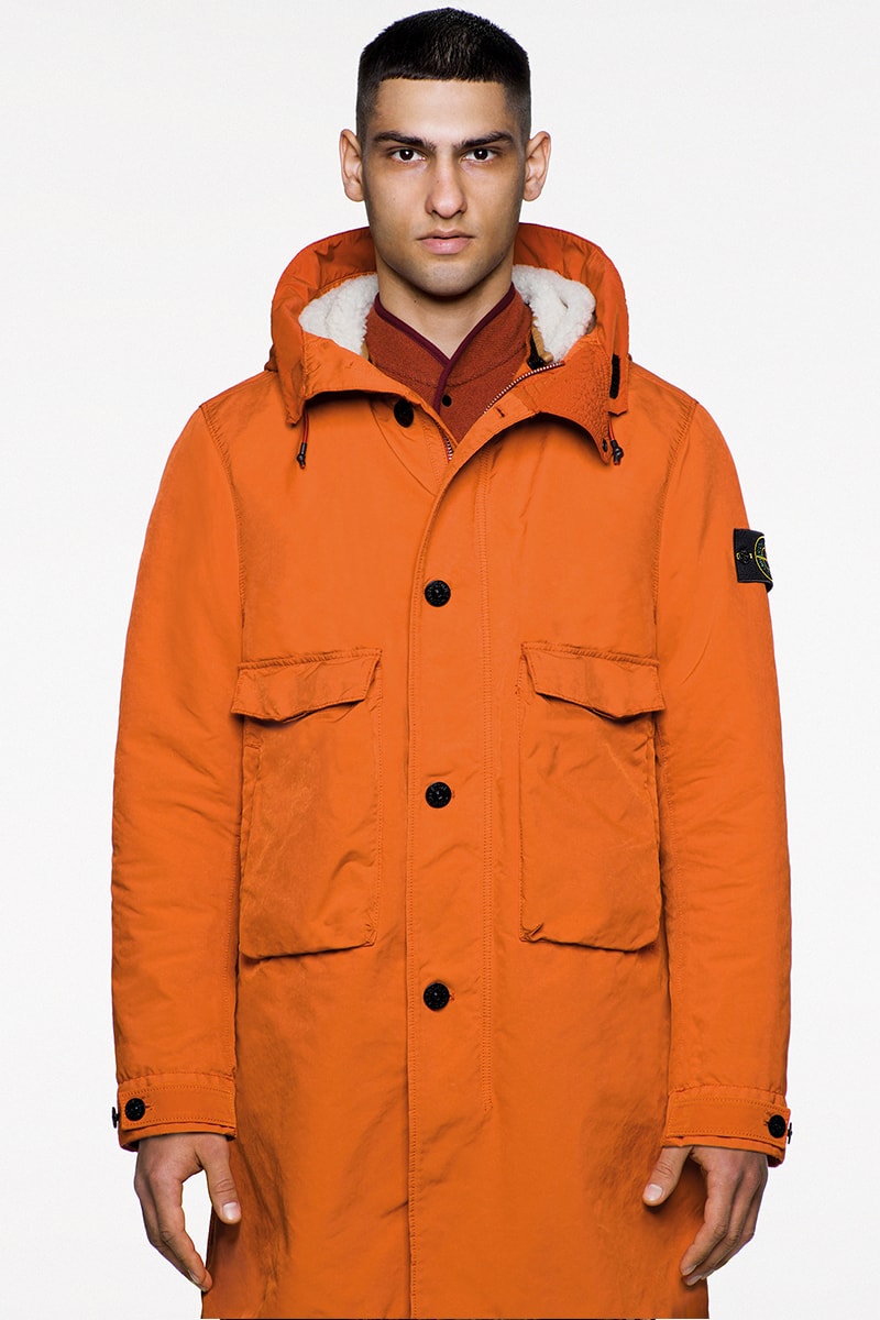 Stone Island FW19 Icon Imagery Lookbook Fall/Winter 2019 outerwear lifestyle formal military special fabrics dye treatment multi-colored ghost jackets vests sweaters knits 